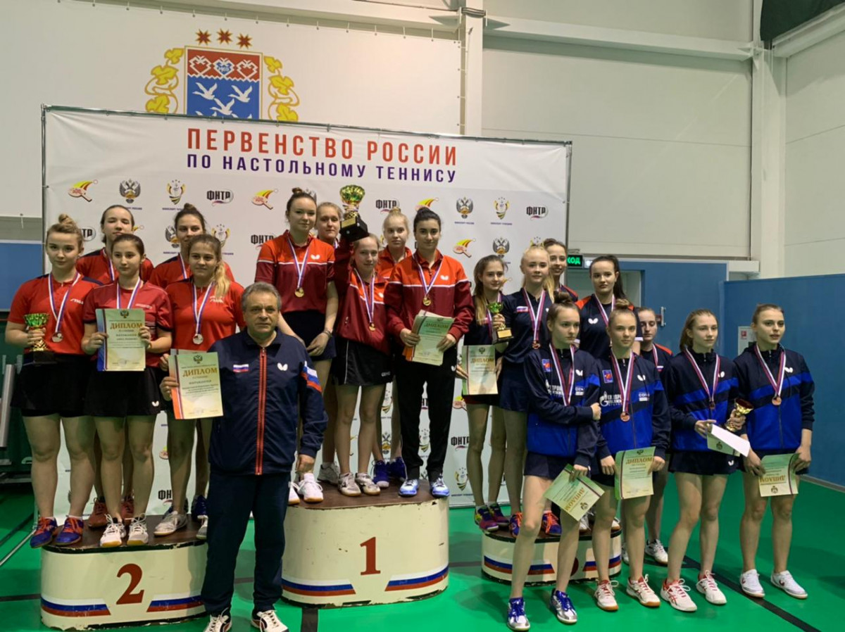 Нижегородки победили в командных соревнованиях на первенстве России по настольному теннису