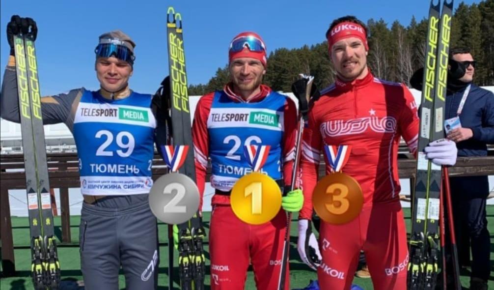 Артем Мальцев завоевал золотую медаль на чемпионате России по лыжным гонкам
