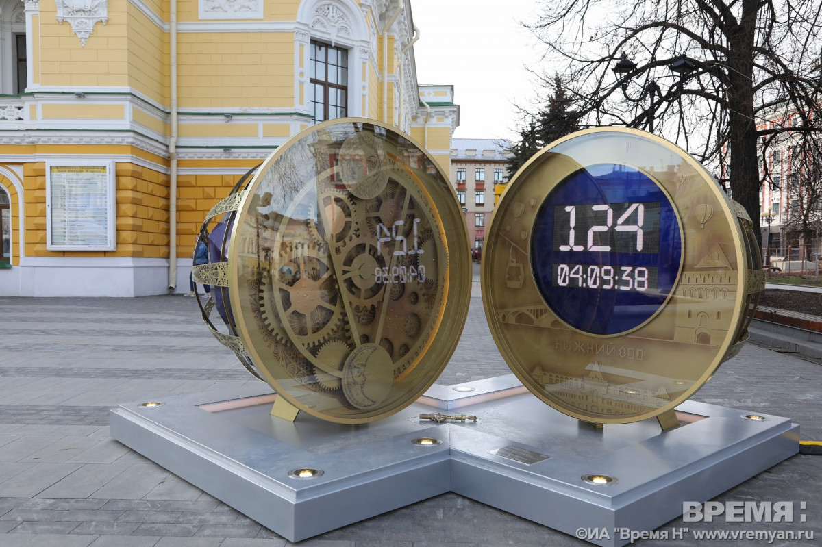 Стало известно, куда переместят часы обратного отсчета после юбилея Нижнего Новгорода