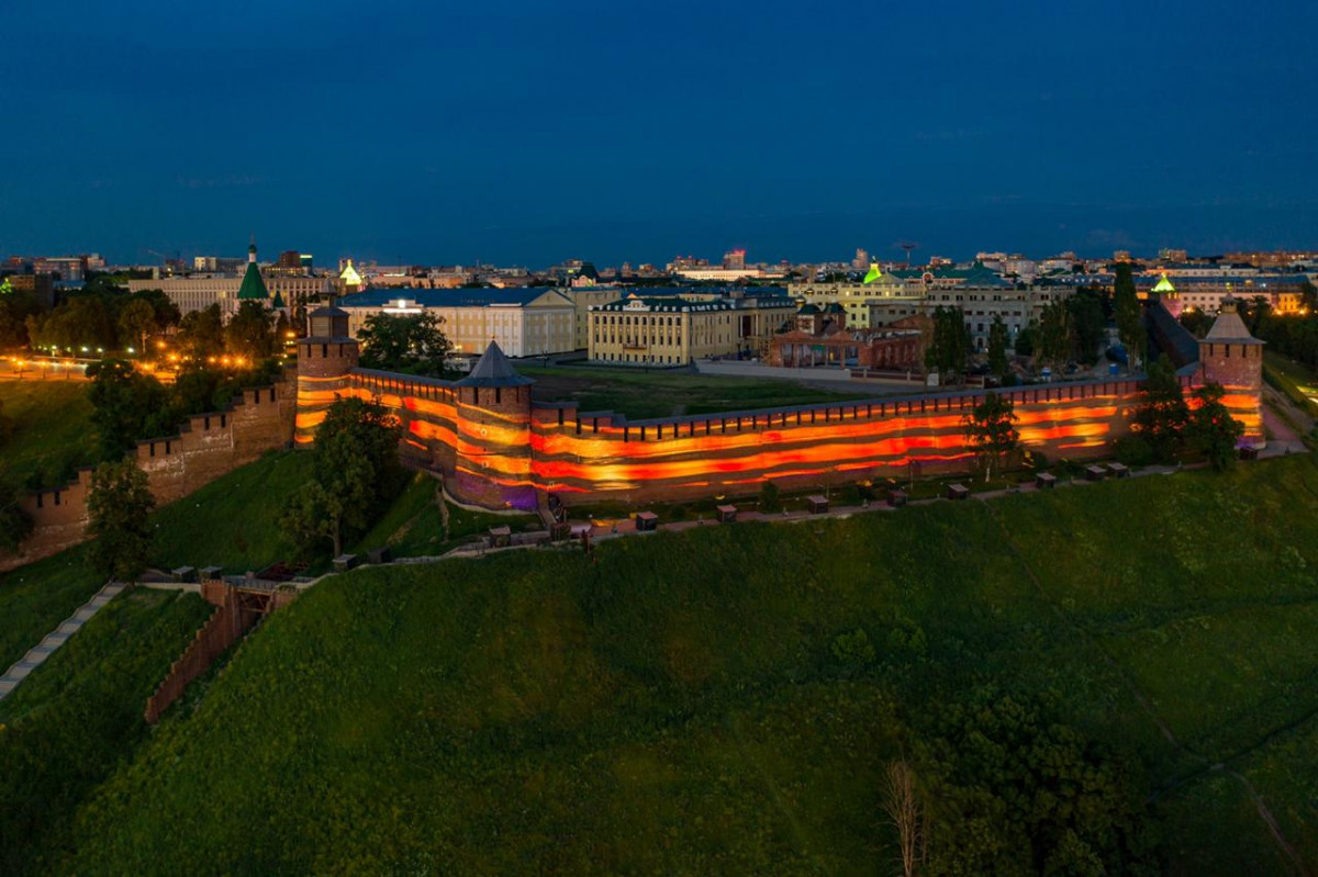 Проекция георгиевской ленточки украсит Нижегородский кремль 9 мая