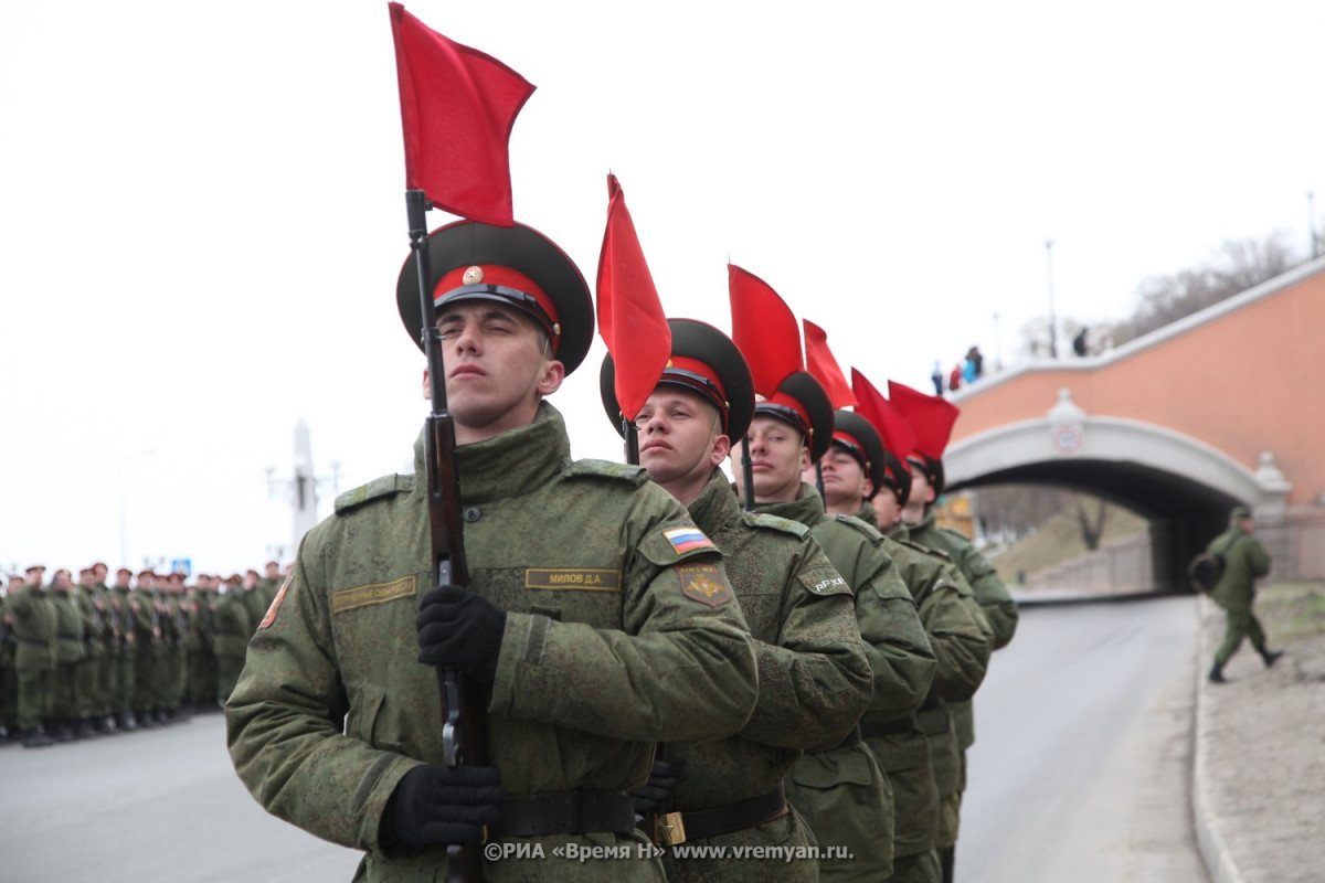 Парад Победы проходит в Нижнем Новгороде