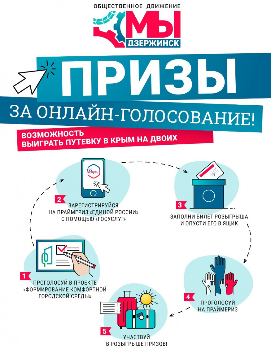 Участие в онлайн-голосованиях дает возможность дзержинцам выиграть путевку в Крым