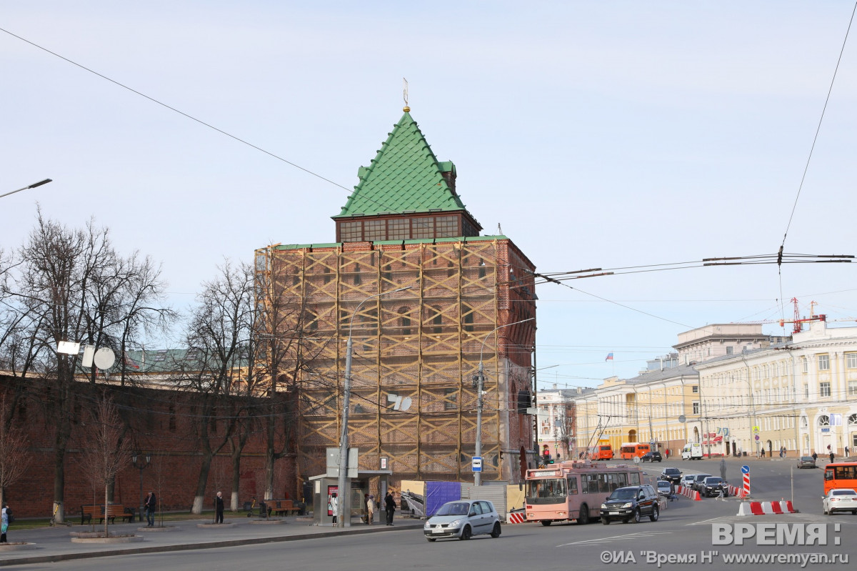 Шесть башен и стену Нижегородского кремля отреставрируют