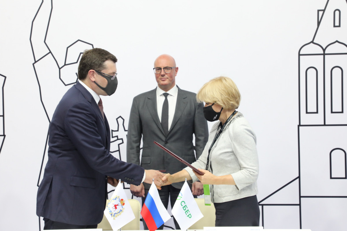 Никитин и Голодец подписали соглашение о сотрудничестве Нижегородской области и Сбербанка