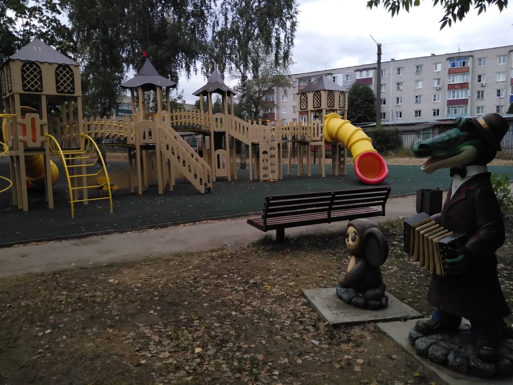 Городской парк благоустраивают в Навашине в рамках нацпроекта