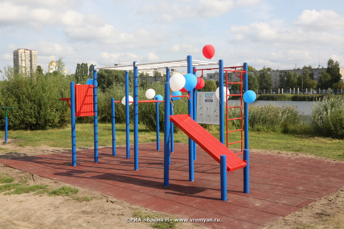 Новую спортплощадку установили на территории школы в Выксе