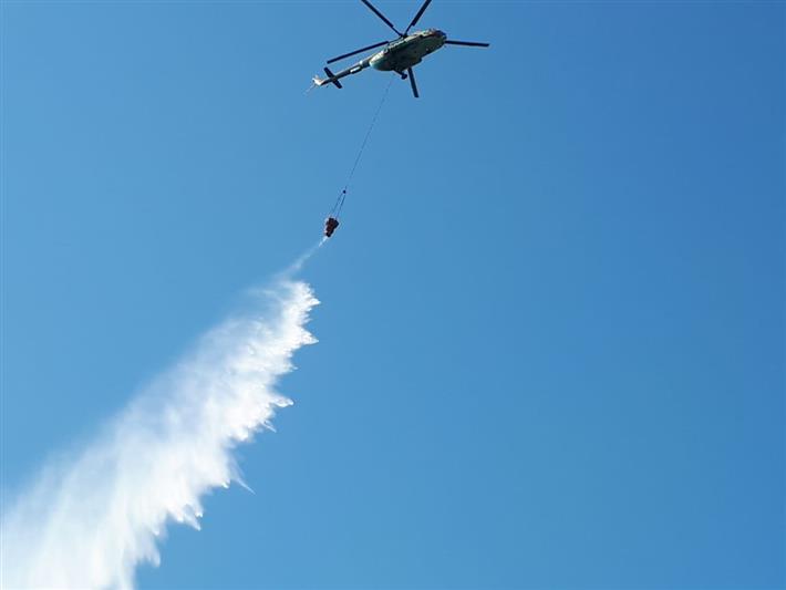 Авиация Росгвардии принимает участие в ликвидации лесных пожаров
