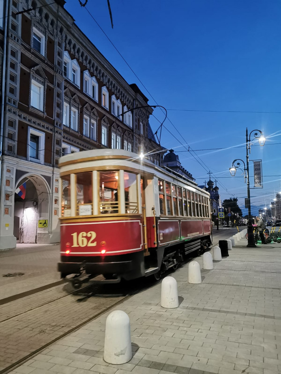 Нижегородцы и гости города могут прокатиться по ул. Рождественской на трамвае из музея Нижегородэлектротранса