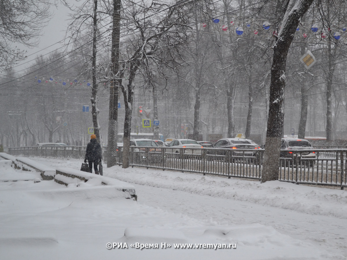 Учителей и старшеклассников привлекли к уборке снега в Автозаводском районе