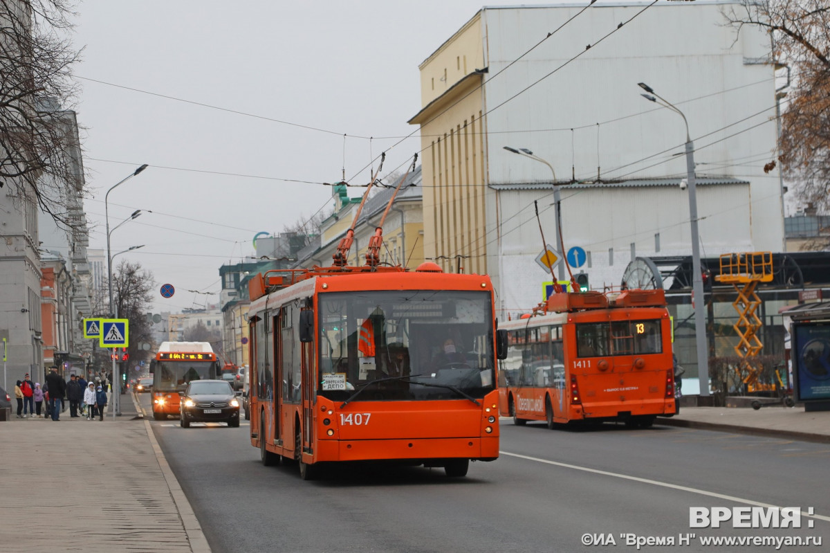 Движение двух троллейбусов в Нижнем Новгороде изменится с 27 ноября