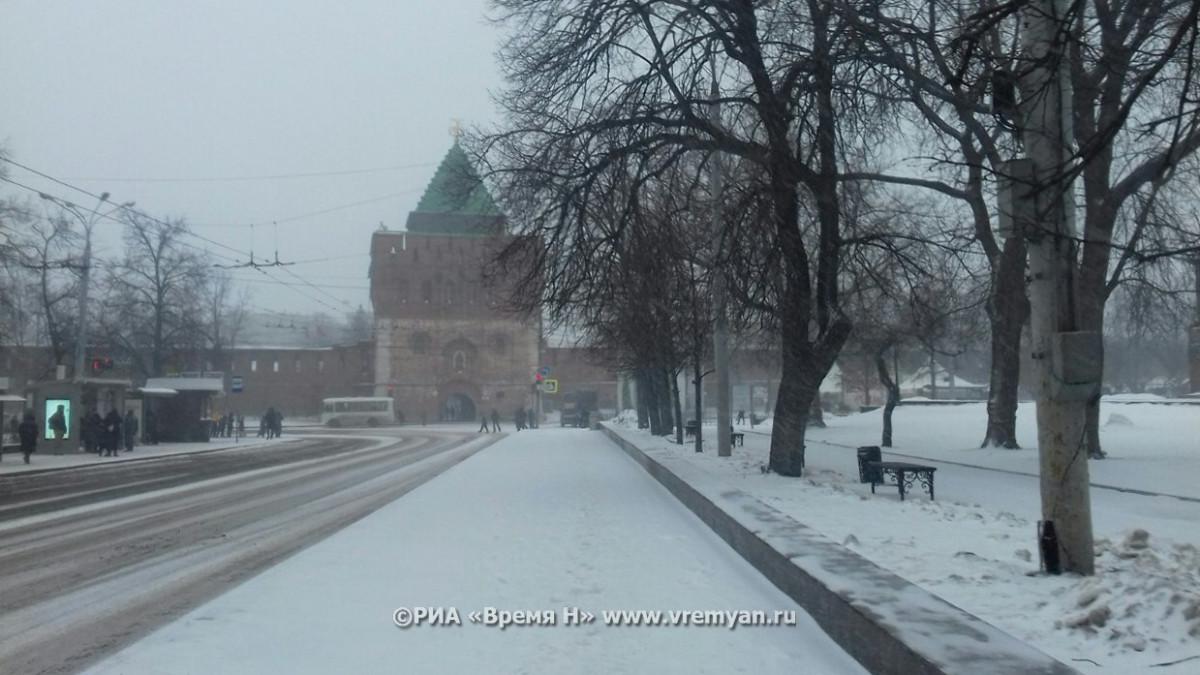Мокрый снег и потепление до -1 °C ожидаются в Нижнем Новгороде 16 декабря