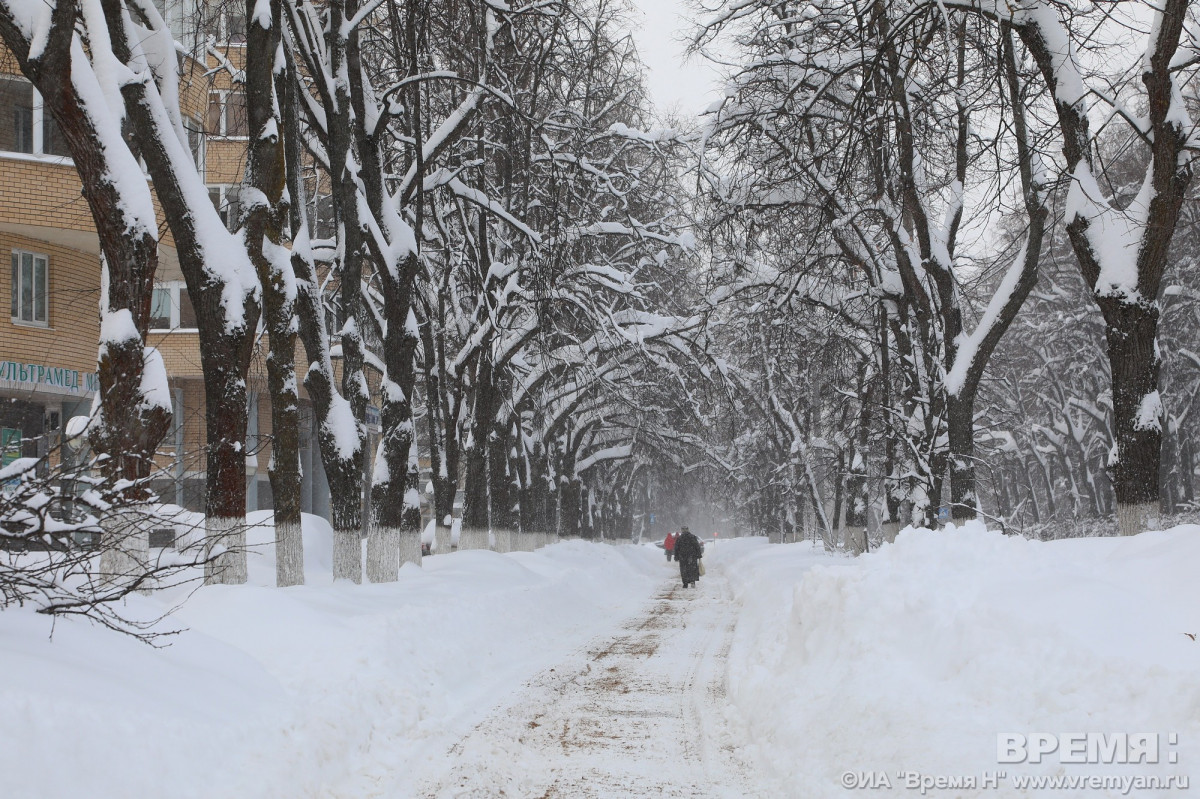 Мороз до -9°C со снегом ожидается в Нижнем Новгороде 14 января