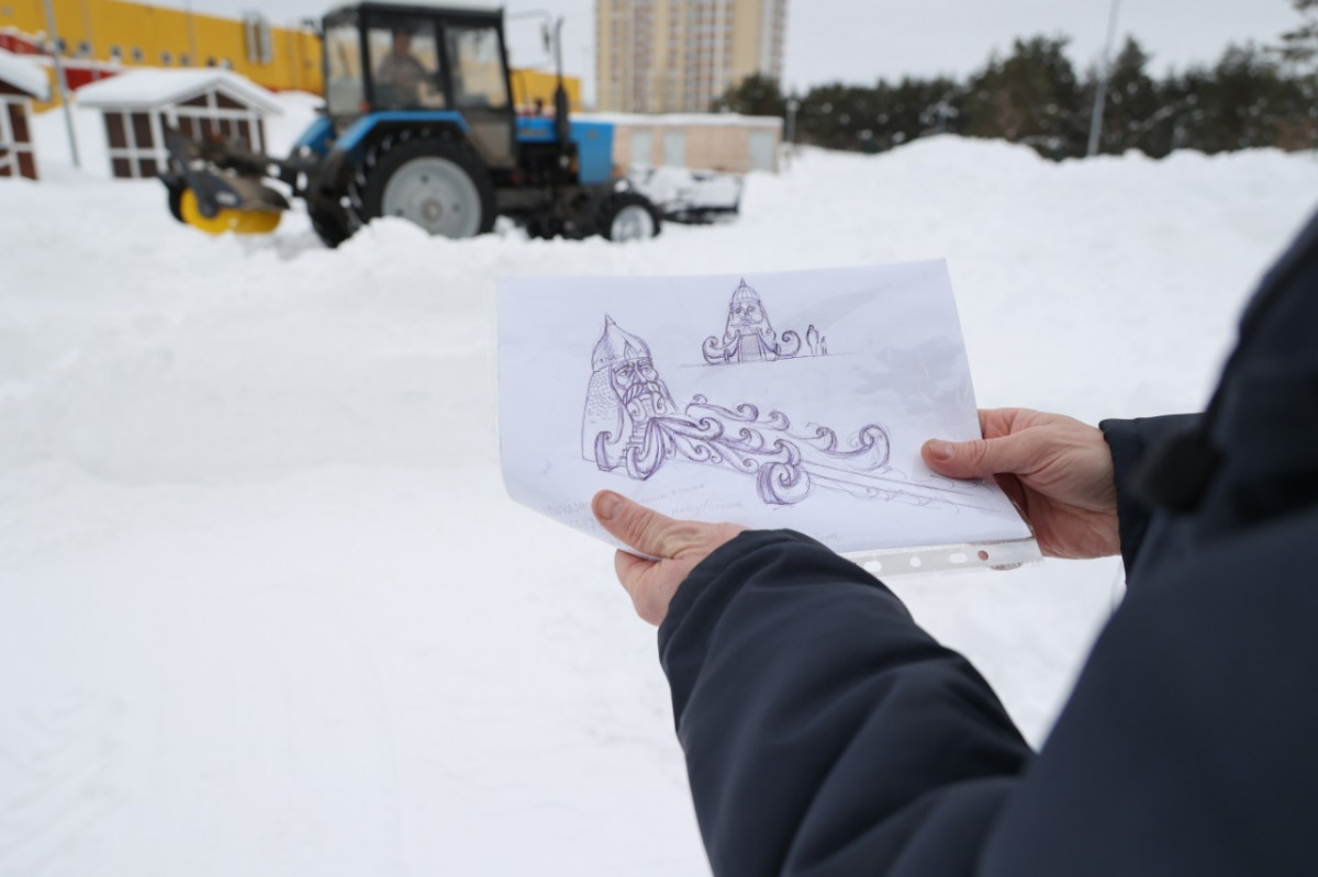 «Зимний богатырь» скоро появится в парке Утиное озеро в Дзержинске