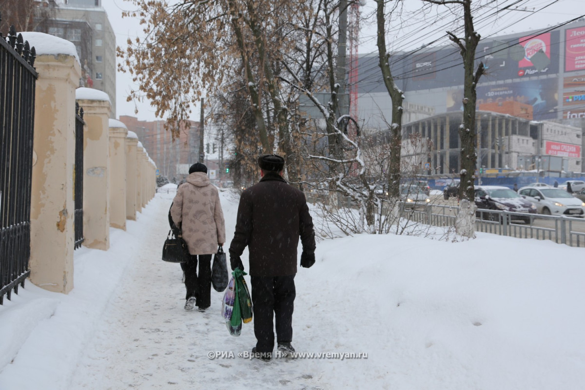 Пасмурная погода и мороз до -14°C ожидается в Нижнем Новгороде 25 января