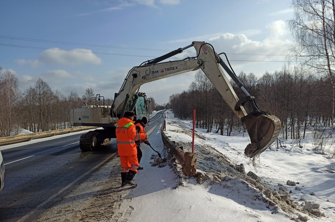 Федеральные трассы начали готовить к паводку в Нижегородской области