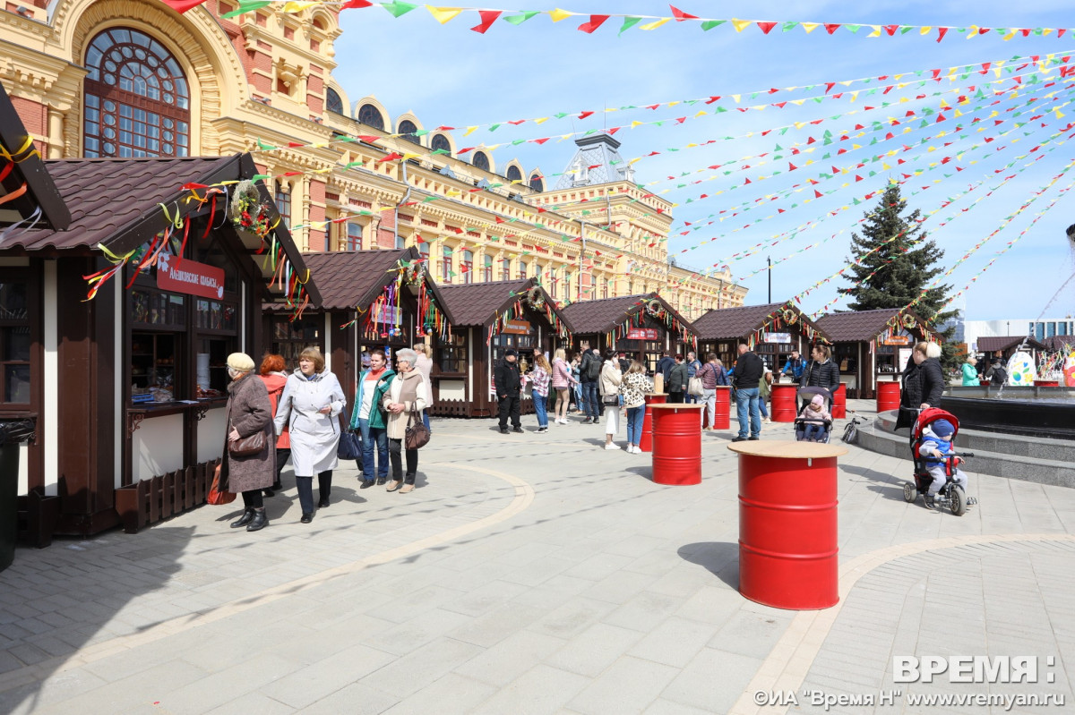 Пасхальная ярмарка проходит в Нижнем Новгороде