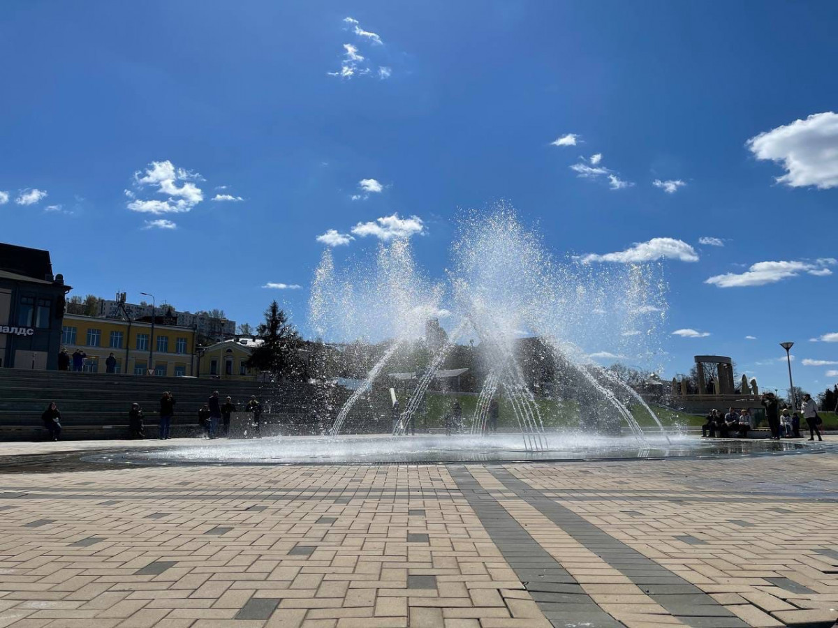 Еще два фонтана заработали в Нижнем Новгороде 1 мая