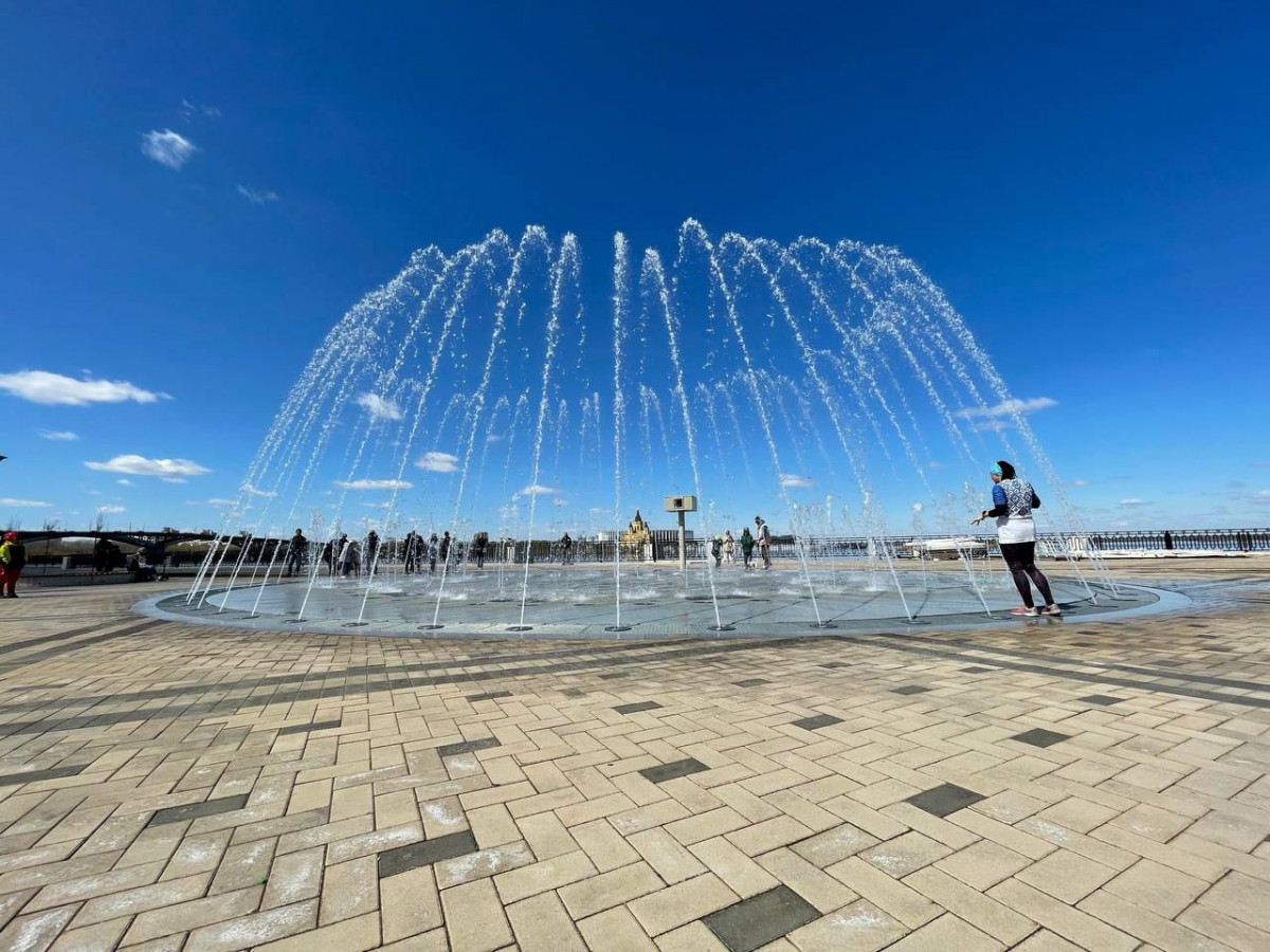 Городские фонтаны заработали в Нижнем Новгороде