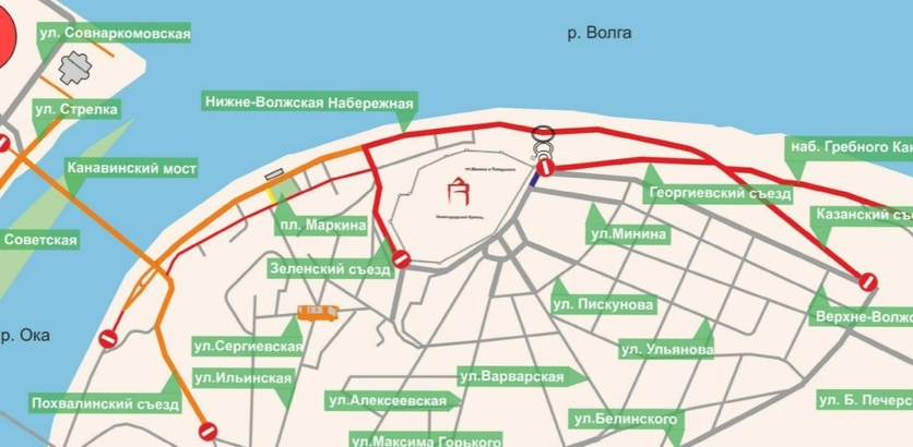 Названы улицы, которые перекроют в Нижнем Новгороде 9 мая