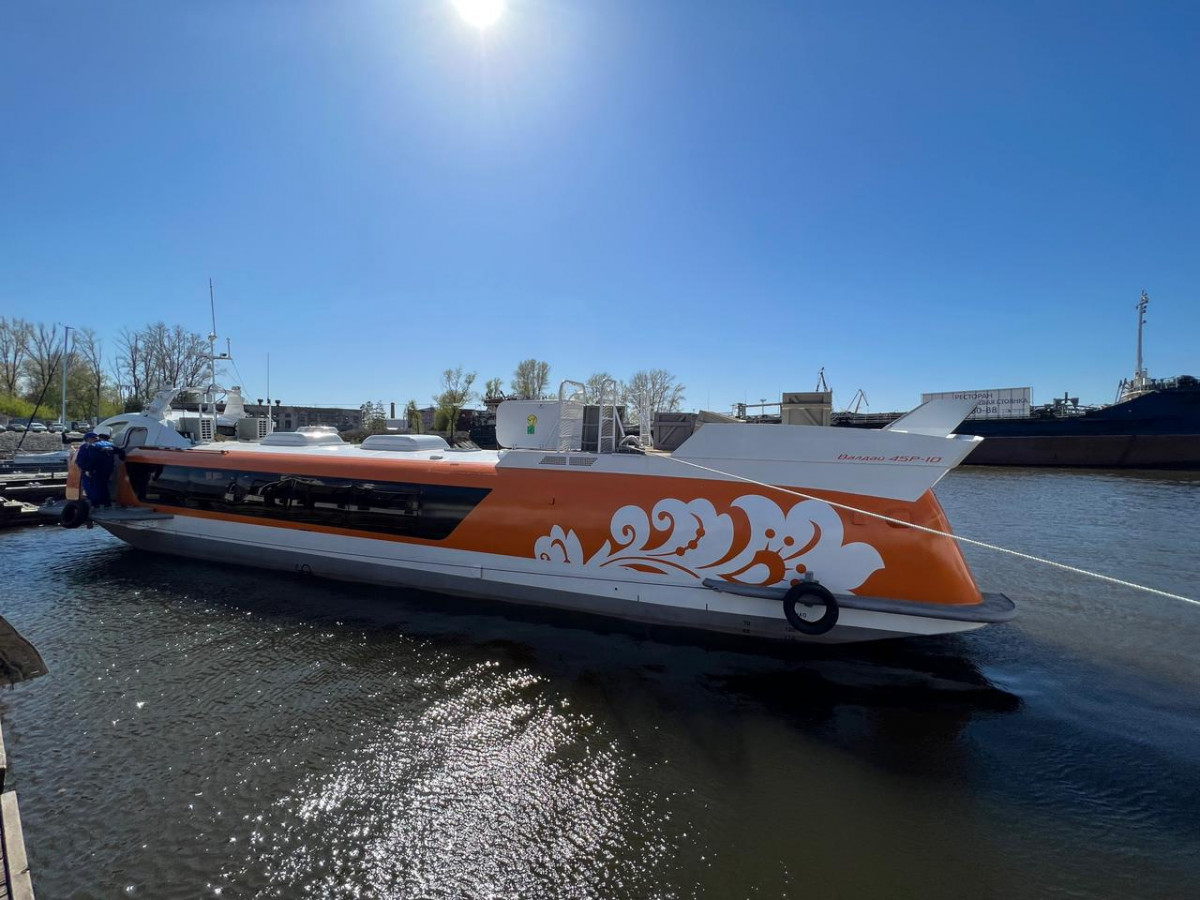 Первое скоростное судно «Валдай-45Р» доставили в Самару в мае 2022 года