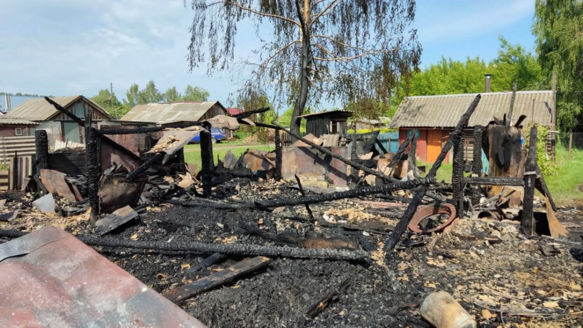 8-летний ребенок пострадал на пожаре в Перевозском районе 15 июня