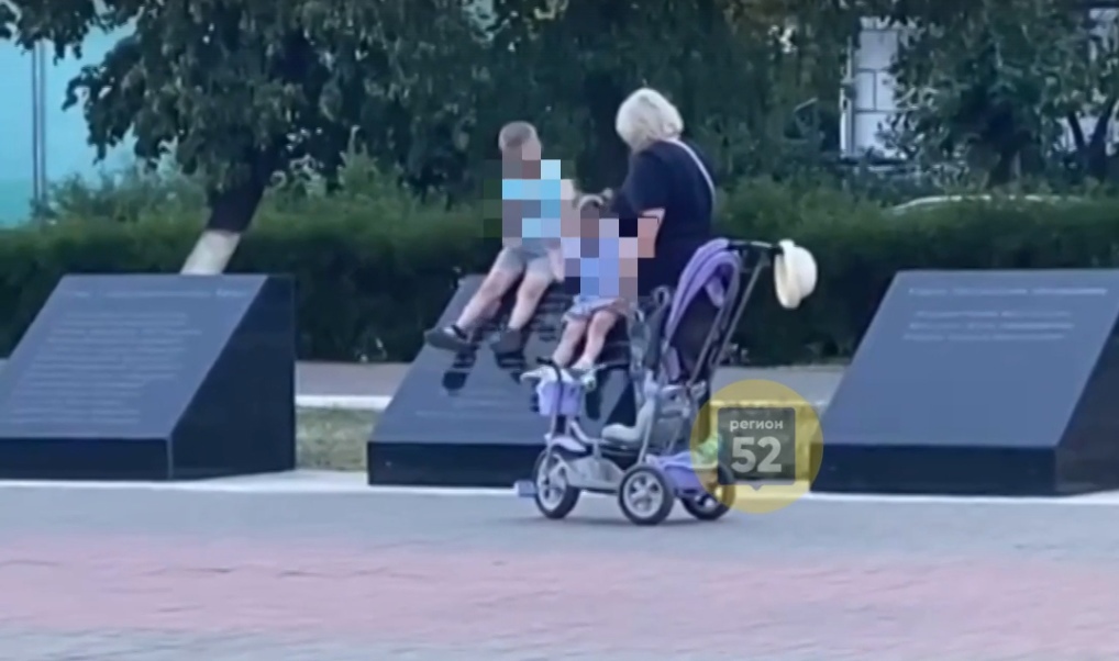 Жительница Дзержинска превратила памятник погибшим воинам в горку для детей