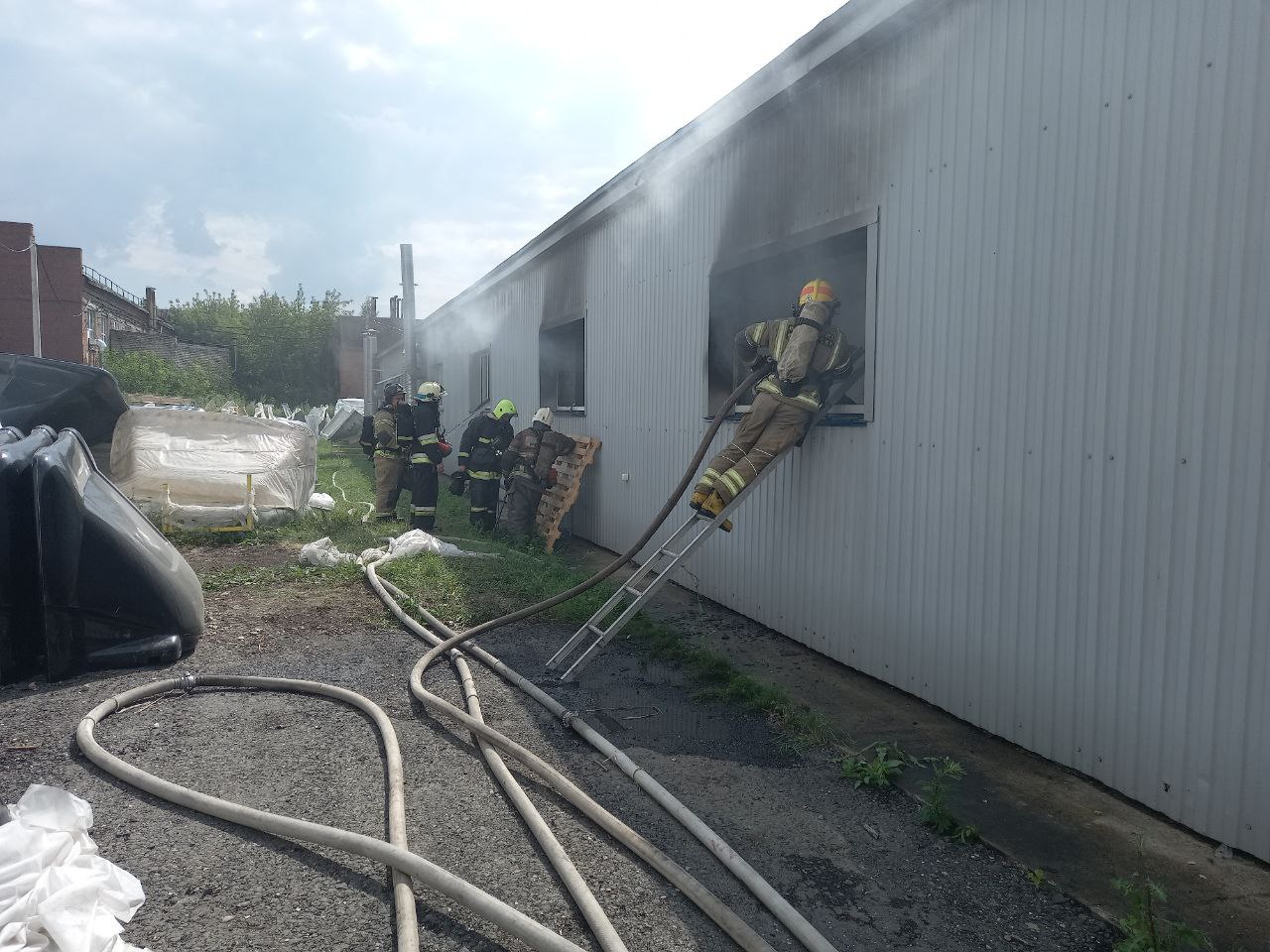 пожар на заводе РУМО в Нижнем Новгороде 4 августа