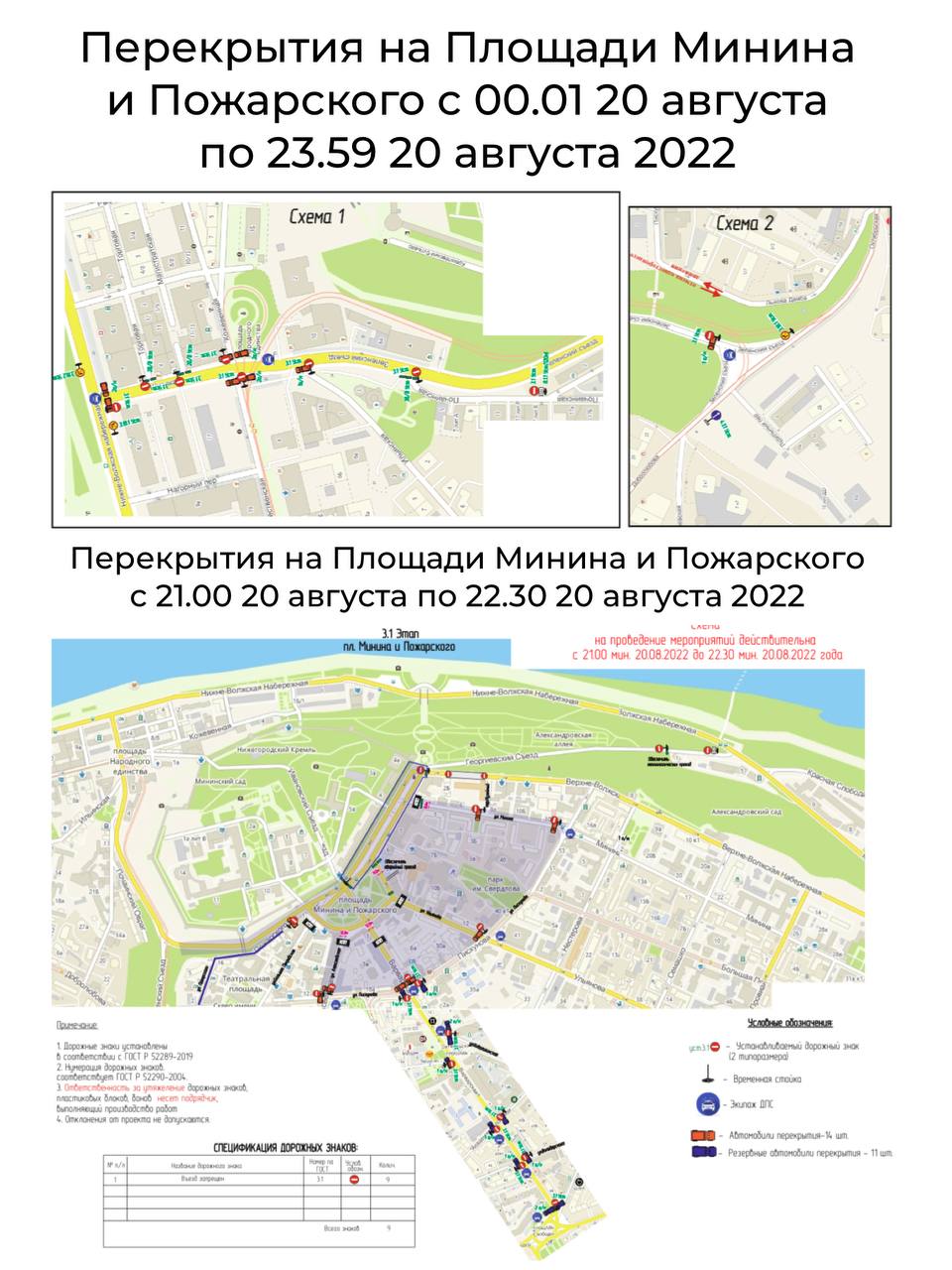 Карта перекрытия города на день города