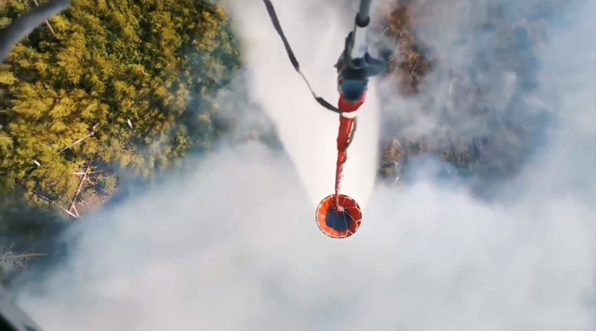 Вертолеты задействованы для тушения лесного пожара в Воротынском округе