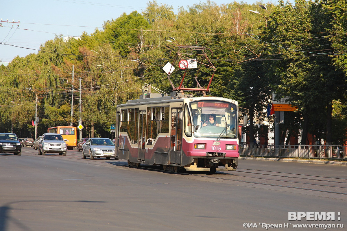 Движение трамвая № 8 приостановят в Нижнем Новгороде с 16 сентября