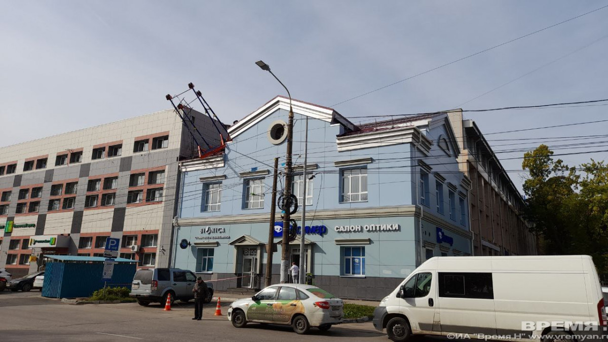 Появились подробности происшествия с обрушением строительных лесов в центре Нижнего Новгорода