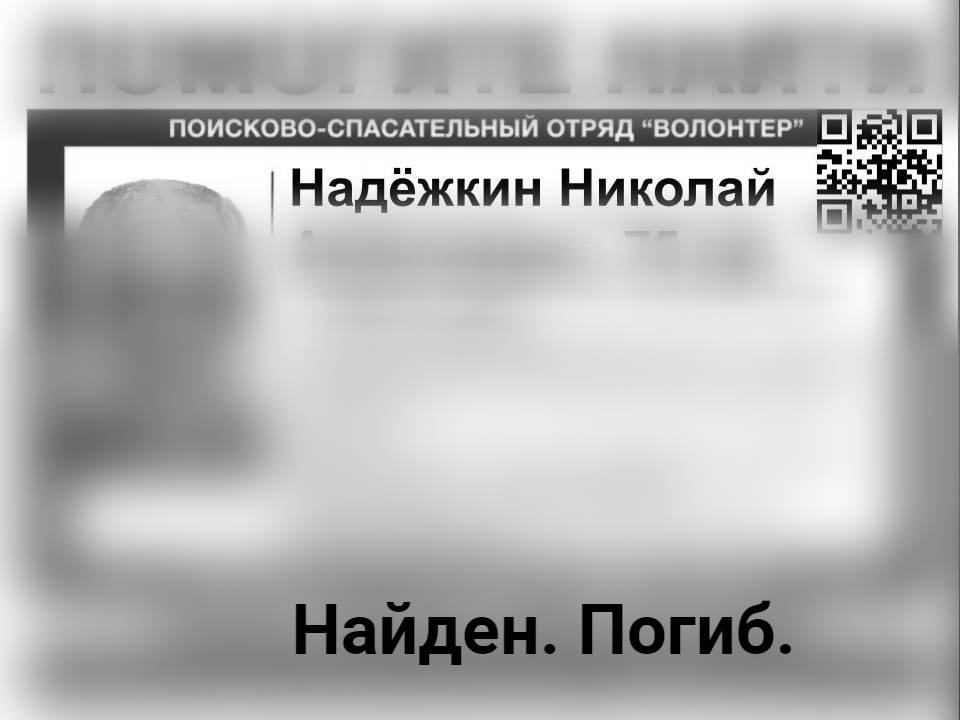 Пропавшего в Нижегородской области Николая Надежкина нашли погибшим