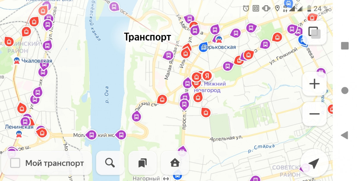 Почему карта не показывает автобусы