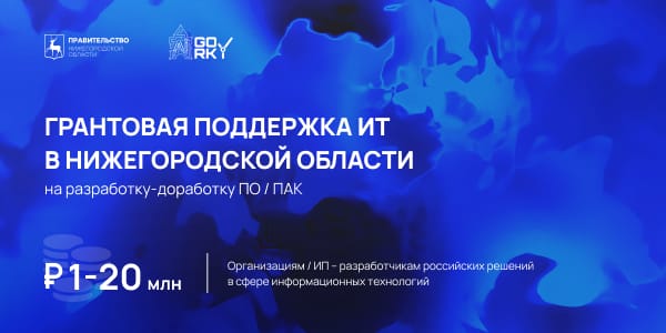 Заявки на предоставление грантов разработчикам российских ИТ-решений принимаются в Нижегородской области