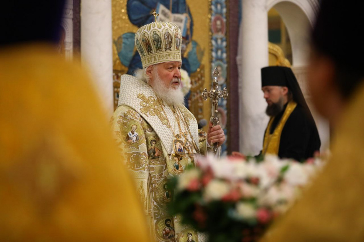 Патриарх Кирилл совершил чин освящения Благовещенского собора в Дивеевском монастыре