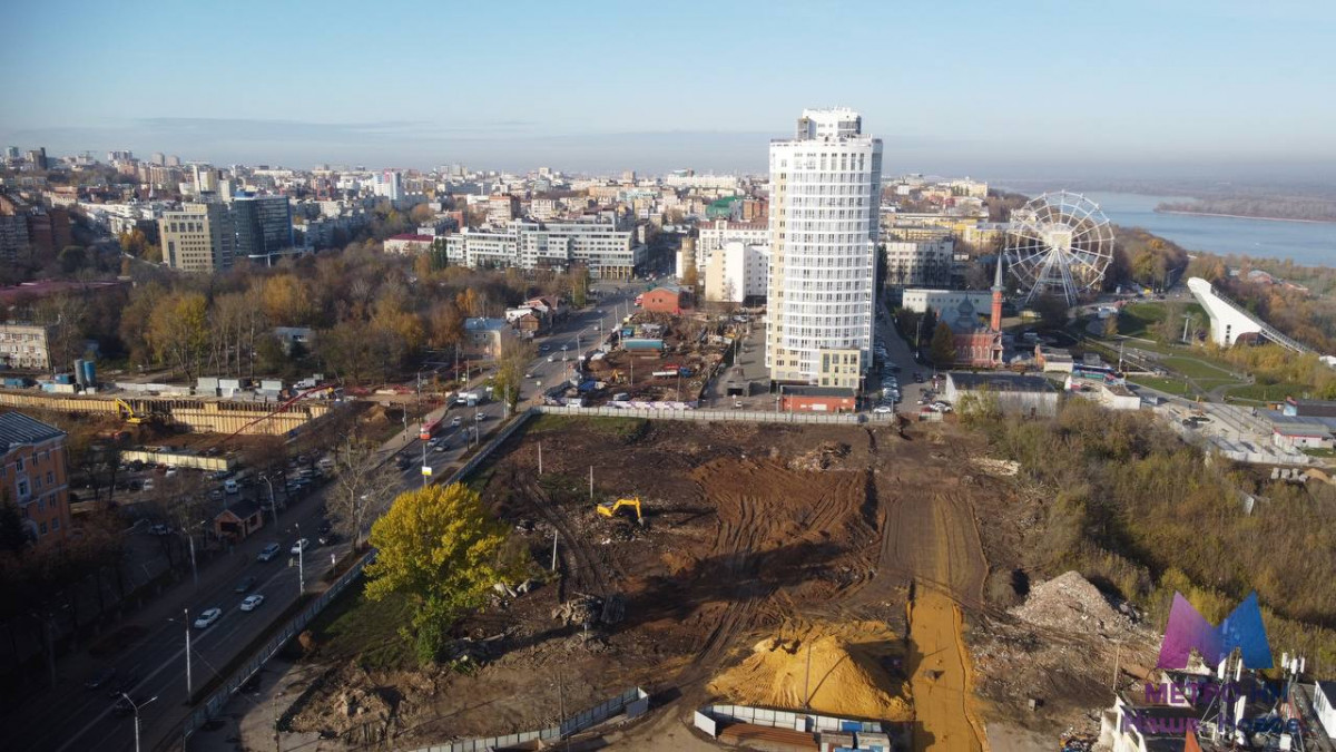 Опубликованы кадры стройплощадки метро на площади Сенной в Нижнем Новгороде