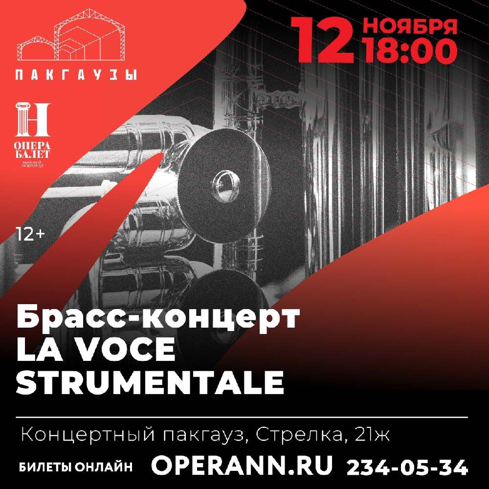Брасс-концерт артистов оркестра La Voce Strumentale состоится в Нижнем Новгороде