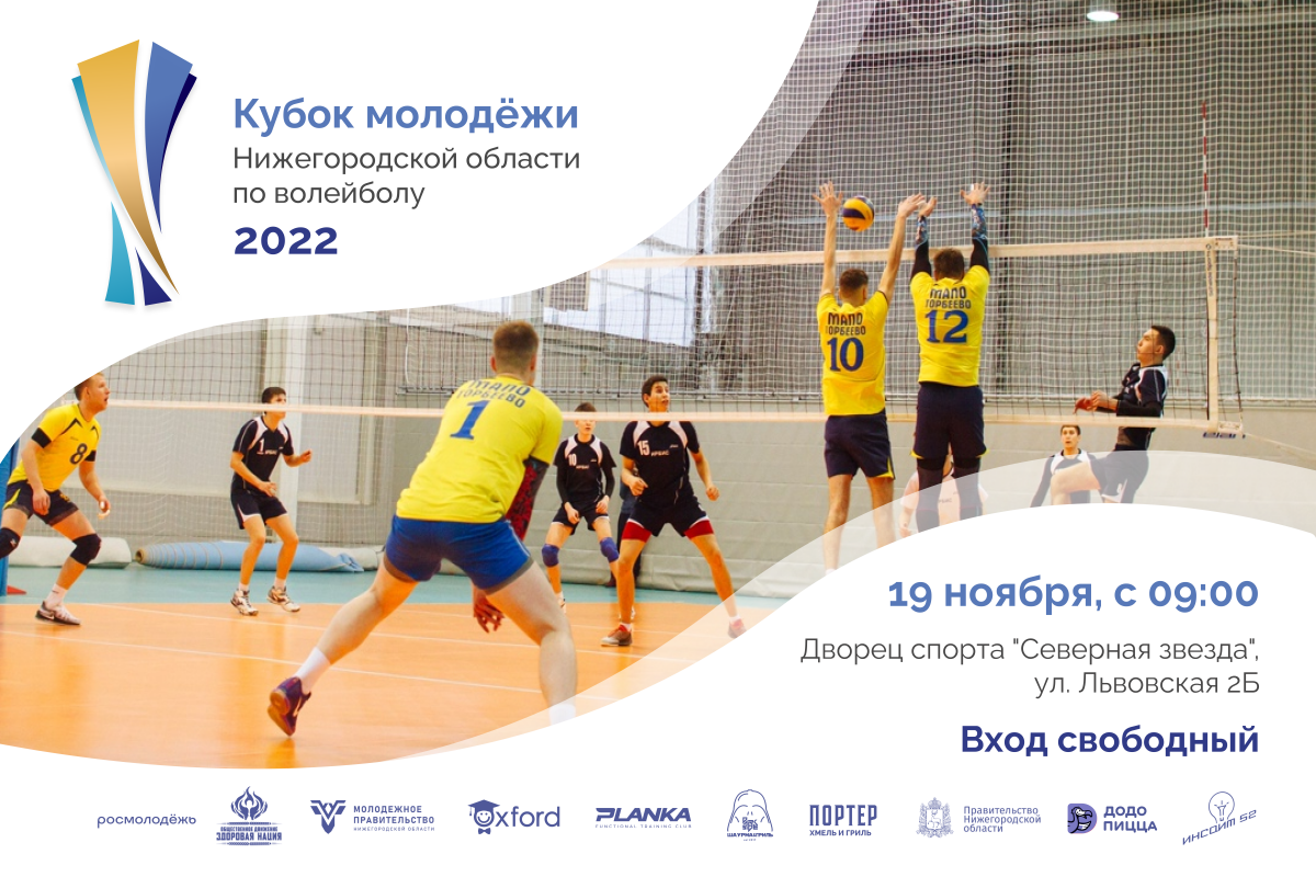 Кубок молодежи Нижегородской области по волейболу пройдет 19 ноября