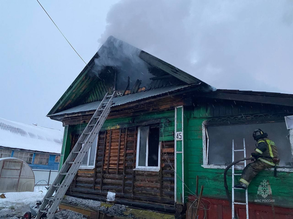 Один взрослый погиб и еще двое детей пострадали в результате пожара в Шахунье