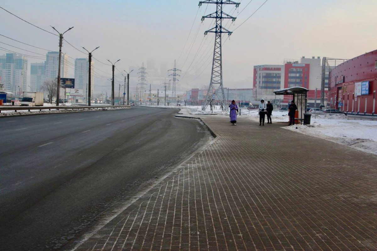 Дорожную разметку обновили на площади Комсомольской в Нижнем Новгороде