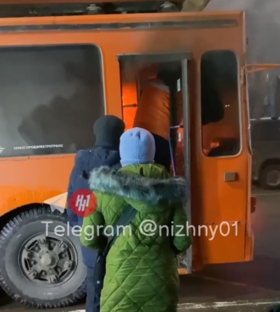 Троллейбус загорелся в Нижнем Новгороде утром 6 февраля