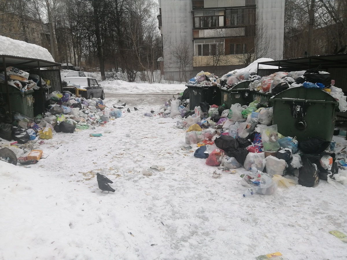 Дворы Советского района Нижнего Новгорода утопают в мусоре