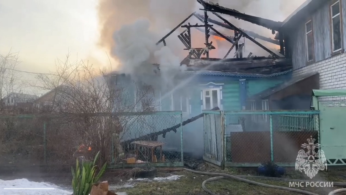 Женщина пострадала при пожаре в Кстово Нижегородской области