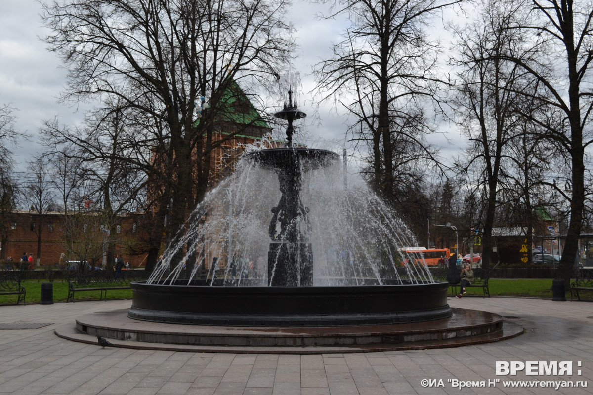 Фонтаны планируют запустить к 1 мая в Нижнем Новгороде