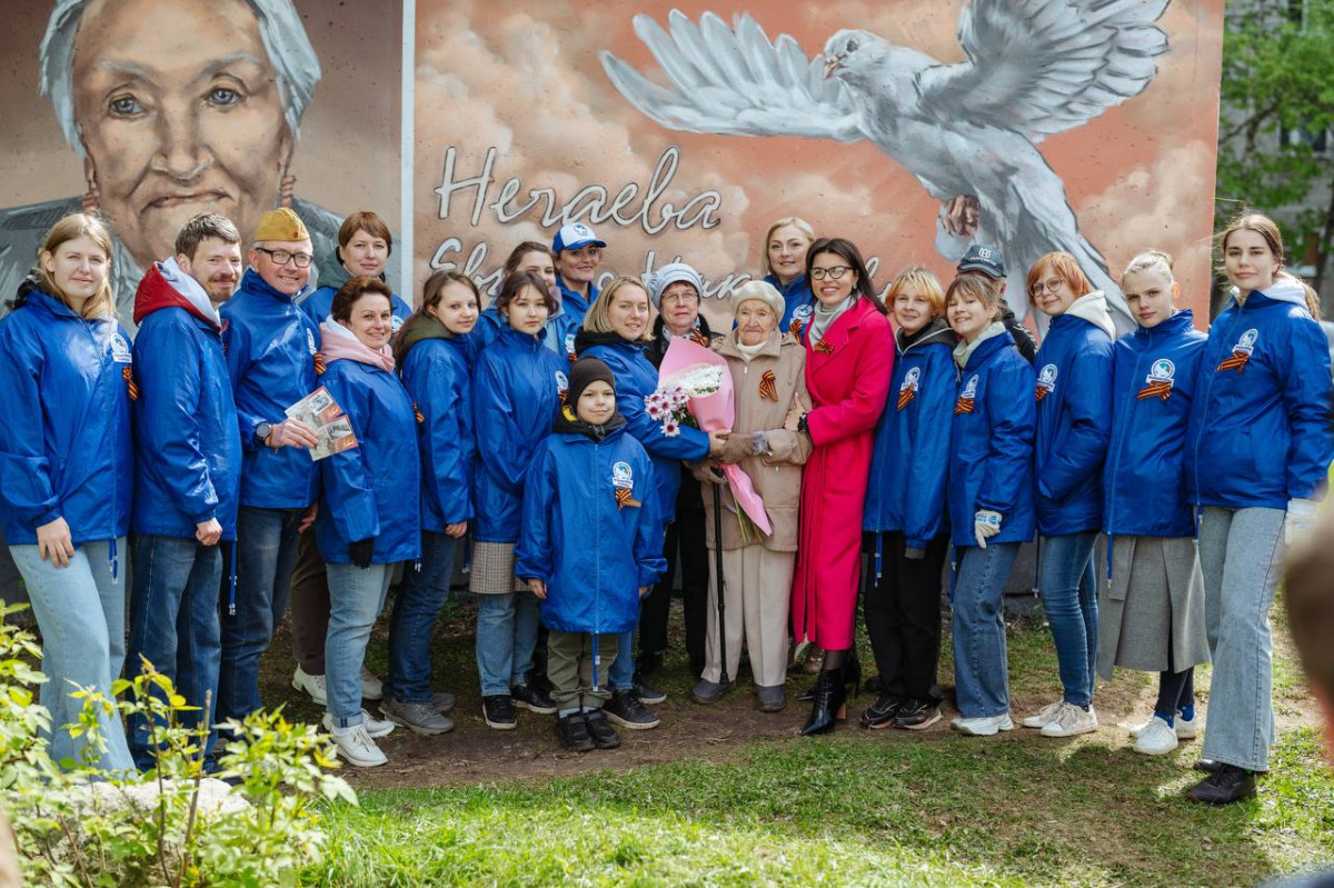 Граффити с портретом участницы войны Евгении Нечаевой стали сотым арт-объектом в рамках проекта «Образ Победы»
