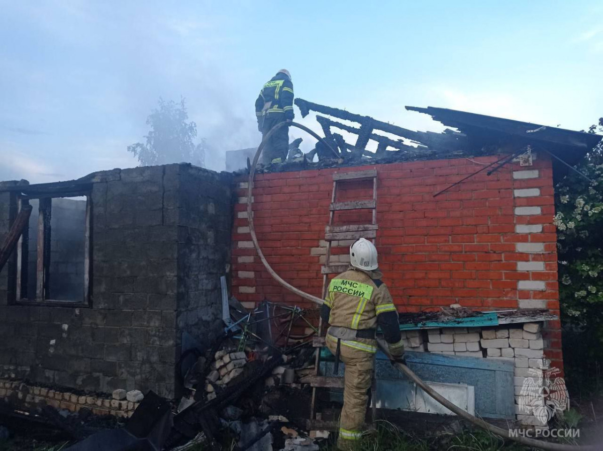 Частный дом горел в Арзамасе