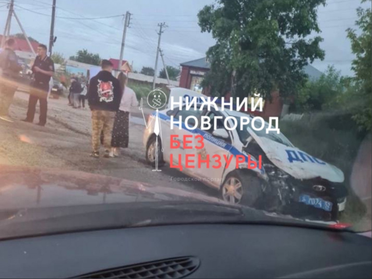 ДТП с участием автомобиля ДПС произошло в Городце