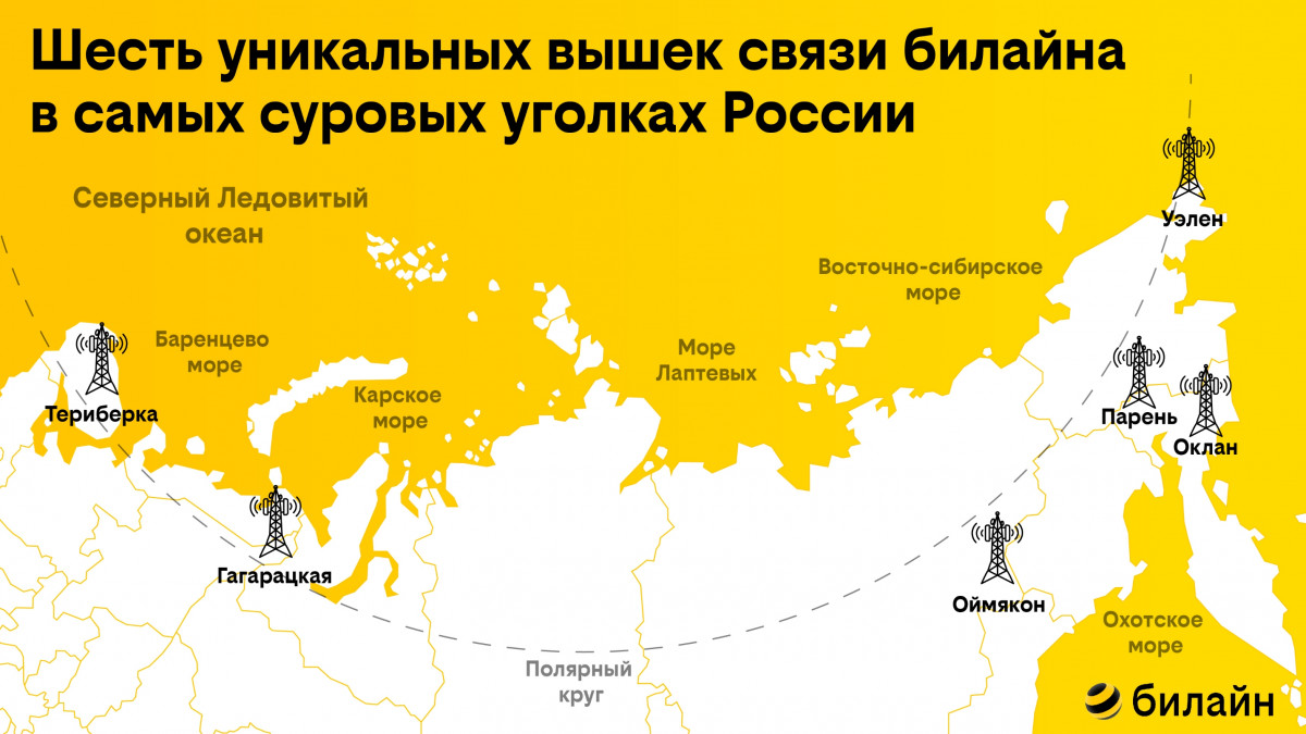 На краю земли: 6 вышек связи билайн, которые нужны там, где практически не ступает нога человека