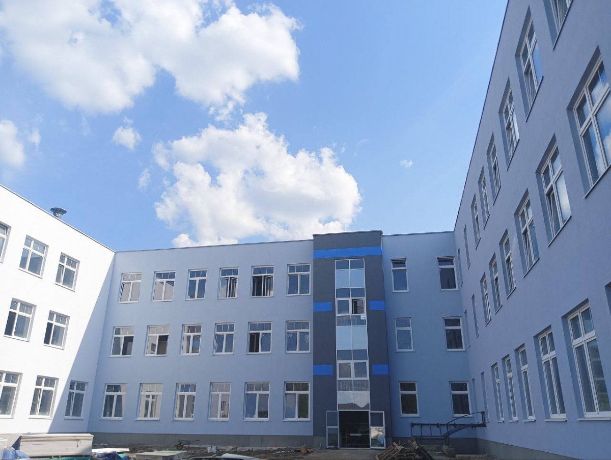 Степень готовности школы в поселке Виля Выксунского округа составляет 83%