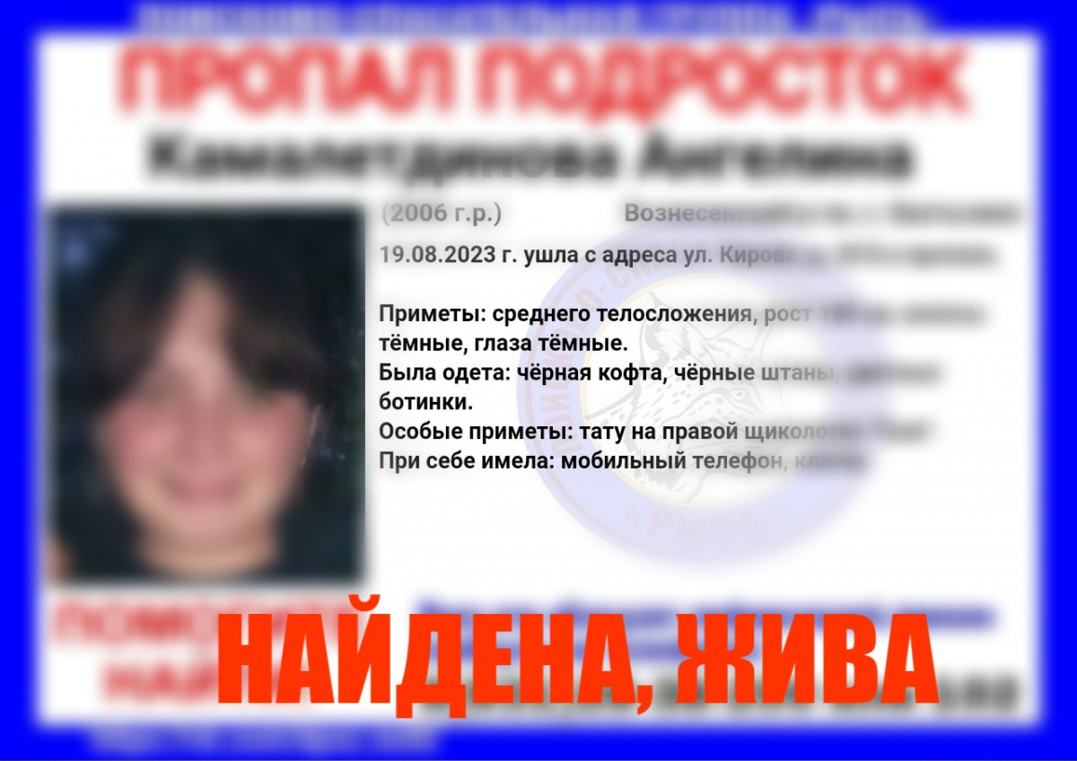 Пропавшую в Нижегородской области девушку нашли живой